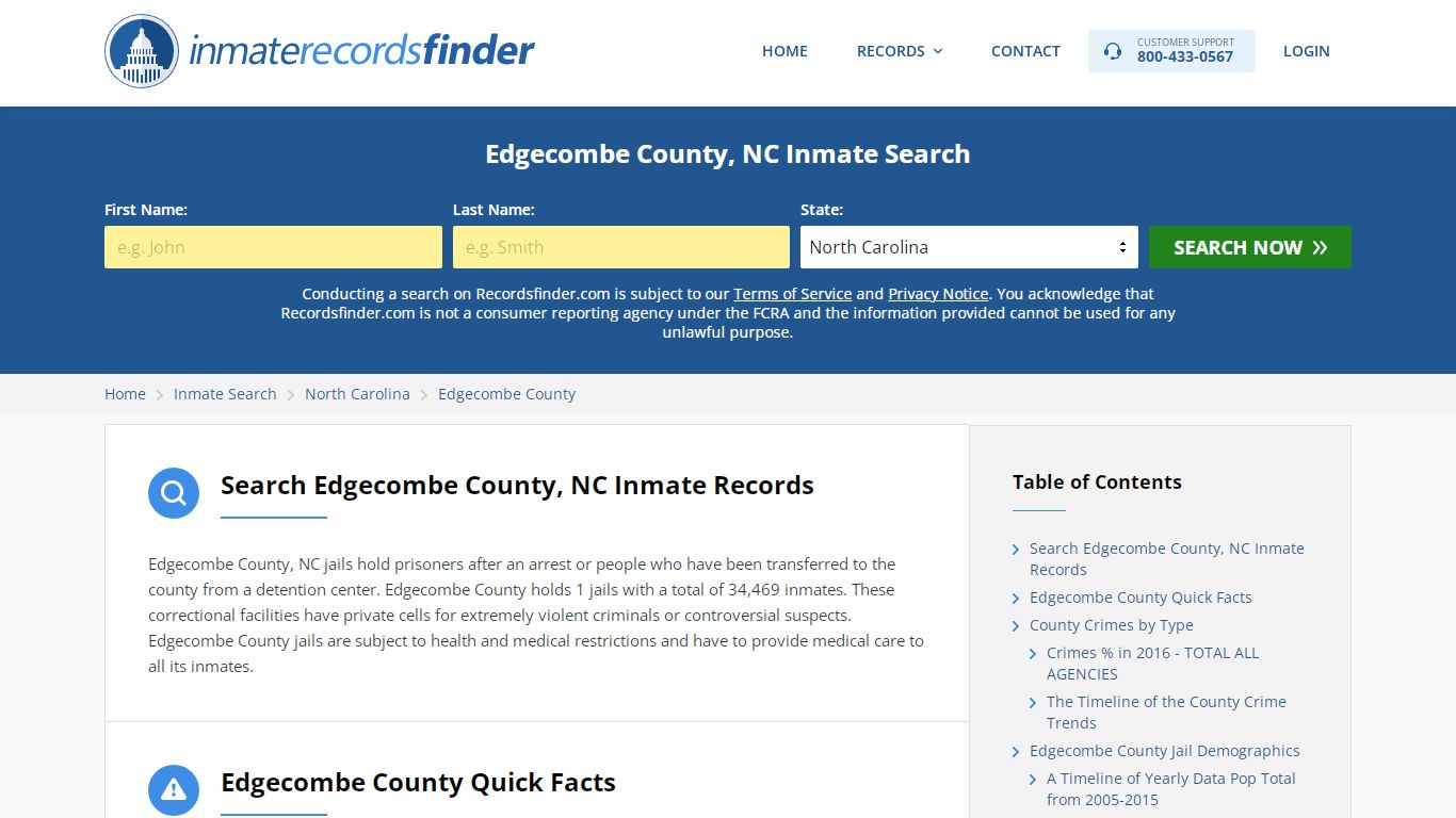 Edgecombe County, NC Inmate Lookup & Jail Records Online